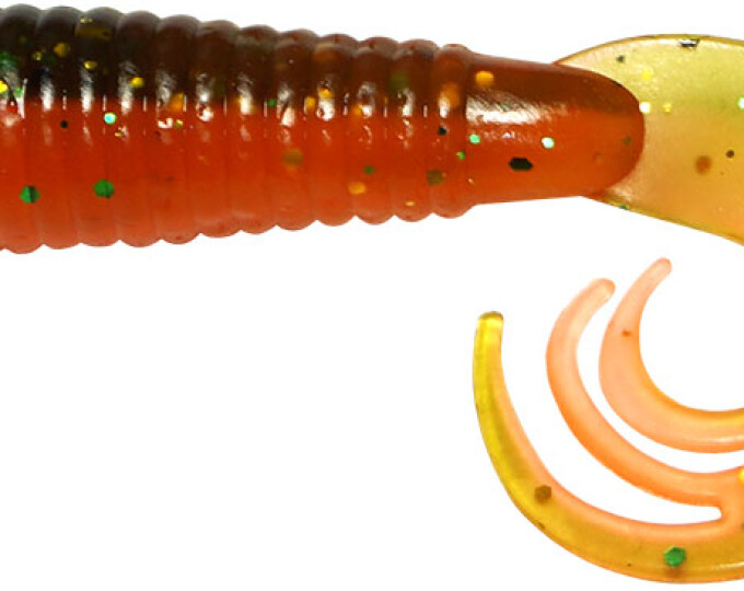 Твистер Kosadaka TRIPLE TAIL 60мм (10шт.) (с разрезным хвостом) цвет DM - изображение 1 