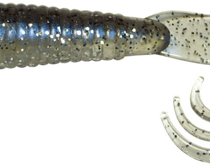 Твистер Kosadaka TRIPLE TAIL 60мм (10шт.) (с разрезным хвостом) цвет SR - изображение 1 