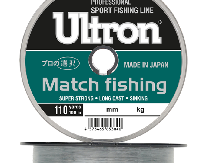 Леска Ultron Match Fishing 0,165мм 100м (3,5кг) (светло-голубая) - изображение 1 
