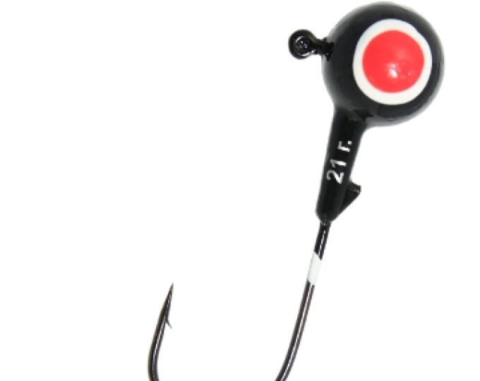 Джиг крашеный ШАР 30гр. (крючок VD-079 №4/0) (3шт.) цвет 04 (черный) - изображение 2