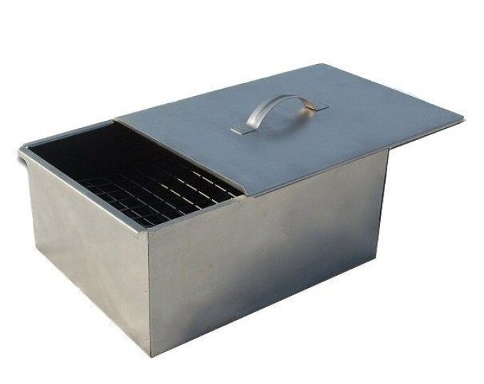 Коптильня MANKO тип 09 (двухъярусная, с поддоном, 380х280х260мм, сталь 0,8мм) (высокая) - изображение 1