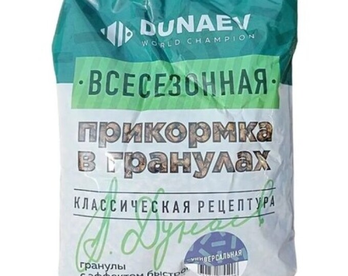 Прикормка всесезонная DUNAEV (гранулы) 0,75кг Плотва - изображение 1 