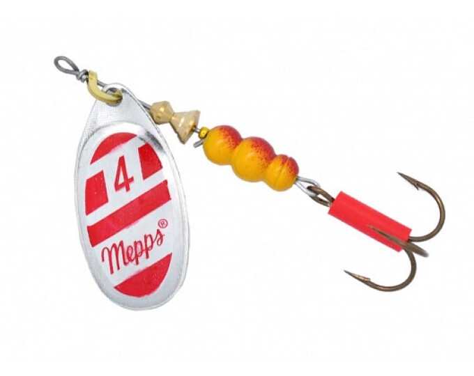 Блесна Mepps AGLIA BLANC 4 Silver/Red HT+R - изображение 1 
