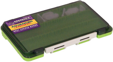 Коробка Kosadaka TB-S63A продольные секции + доп. вставки (175х105х20мм) Green