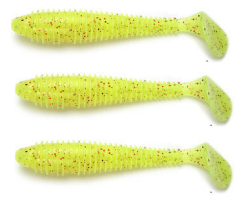 Приманка силиконовая Keitech Swing Impact FAT 3.8″ PAL #01 Chartreuse Red Flake