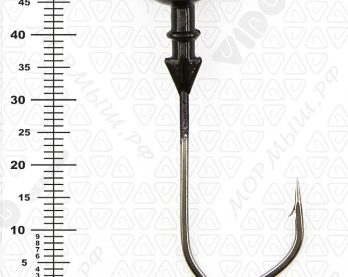 Джиг крашеный ШАР 16гр. (крючок VD-079 №4/0) (3шт.) цвет 04 (черный) - изображение 3