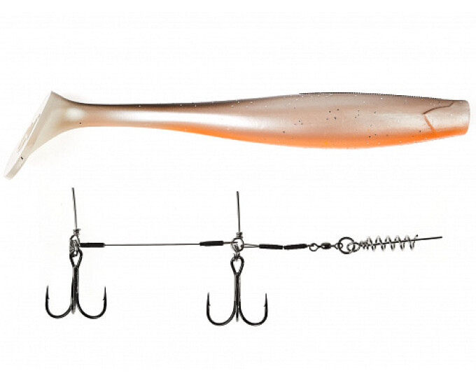 Виброхвост Lucky John 3D Series BBS GIANT KUBIRA SWIM SHAD 10,3in (26.00) /PG18 (1шт.) + Stinger XL - изображение 1 