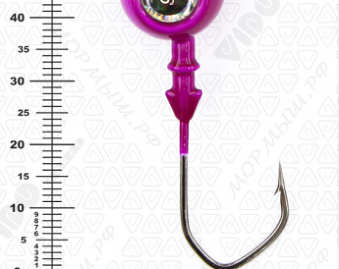 Джиг крашеный ШАР 26гр. (крючок VD-079 №3/0) (3шт.) цвет 06 (фиолетовый) - изображение 3