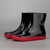 Полусапожки Nordman «Alida» (ПВХ, черные с красной подошвой)