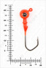 Джиг крашеный ШАР  6гр. (крючок VD-079 №1/0) (3шт.) цвет 01 (красный) - изображение 3