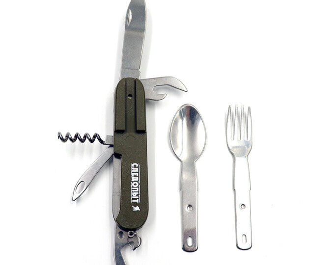 Мультитул «Следопыт» 5 предметов, (+ложка,вилка) в чехле, на блистере - изображение 1 