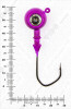 Джиг крашеный ШАР 28гр. (крючок VD-079 №4/0) (3шт.) цвет 06 (фиолетовый) - изображение 3