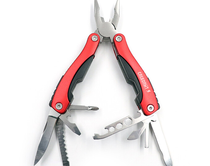 Мультитул «Следопыт» (плоскогубцы) средний., 9 предметов,  в чехле, в коробке - изображение 1 