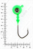 Джиг крашеный ШАР 22гр. (крючок VD-079 №3/0) (3шт.) цвет 07 (зеленый) - изображение 3