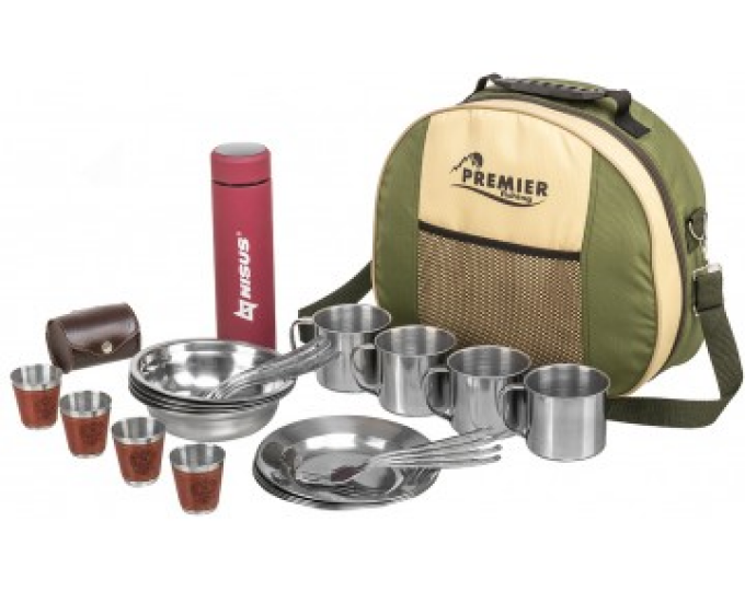 Набор для пикника на 4 персоны с термосом Premier Fishing - изображение 1 