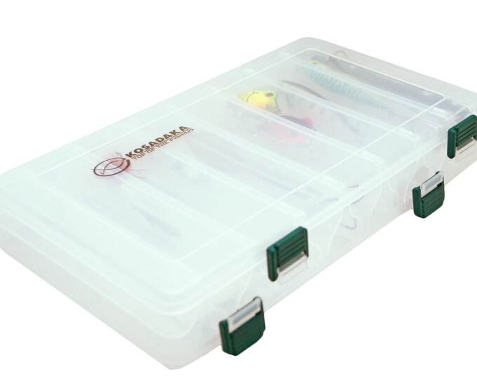 Коробка Kosadaka TB-1100 для воблеров, двухсторонняя (275х190х50мм) - изображение 1 