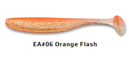 Приманка силиконовая Keitech Easy Shiner 4″ EA#06 Orange Flash