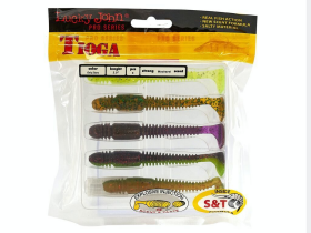 Виброхвост Lucky John Pro Series «TIOGA» 4,5in (11.40) цвет MIX1 (5шт.)