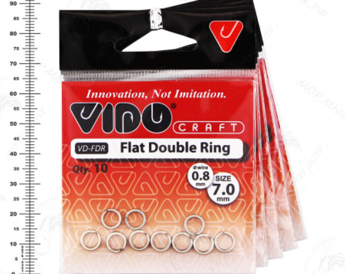 Кольцо заводное Flat Double Ring 7,0*0,8мм (10шт.) - изображение 1 