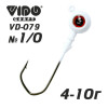 Джиг крашеный ШАР  6гр. (крючок VD-079 №1/0) (3шт.) цвет 05 (белый) - изображение 1 