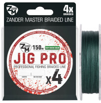 Леска плетеная Zander Master JIG PRO x4 Green 0.24mm 150m