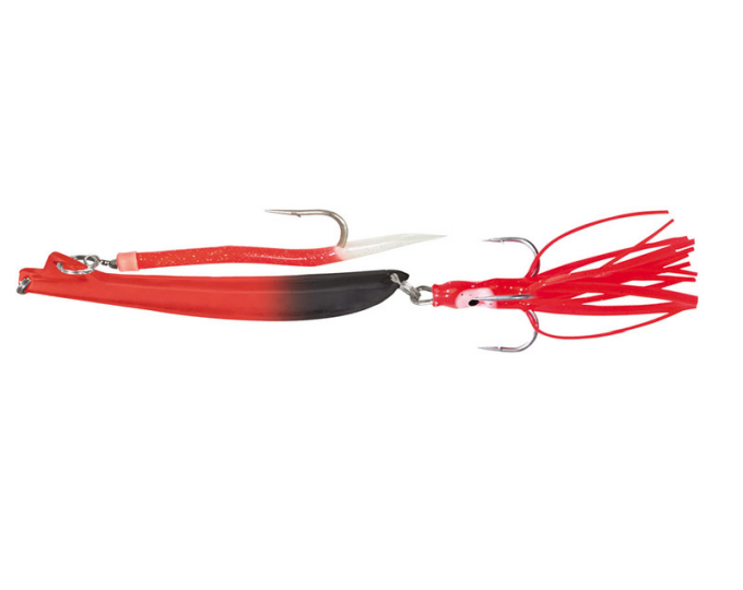 Пилькер BiColor Pilk 400gr #3 (Fluo Red-Black/Glow) #10/0 - изображение 1 