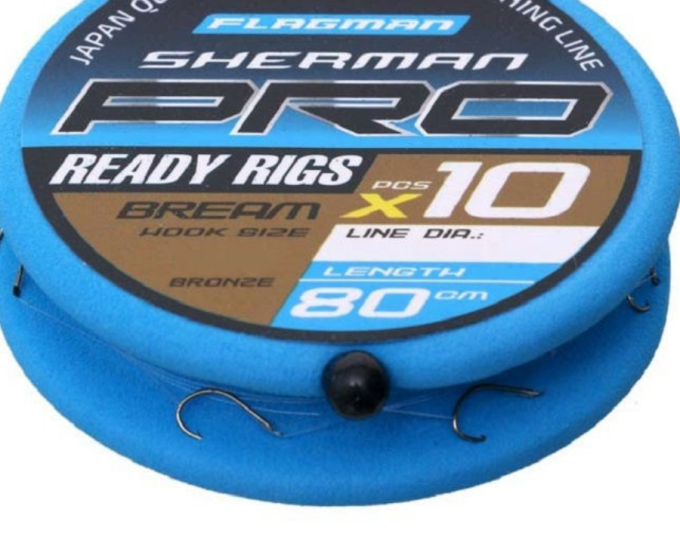 Готовый поводок Flagman «Sherman Pro Bream Ready Rigs» №12 (0,128мм, 80см) (10шт.) - изображение 2