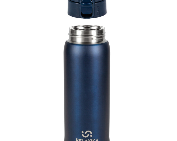 Термокружка Relaxika 701 (0,48л) синяя - изображение 14