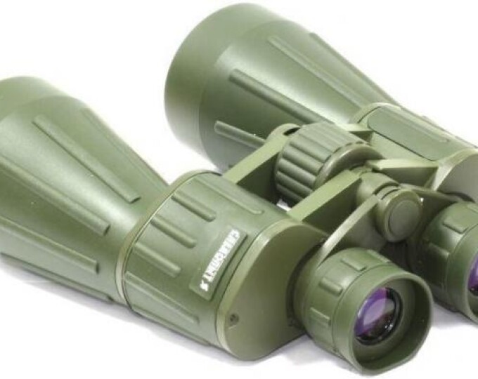 Бинокль Следопыт 15х60 (зелёный — защитный, 195х75х225мм, 1059гр., в чехле) - изображение 1 