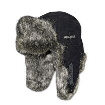 Шапка-ушанка Kosadaka Extreme (крек, мех шиншилла, чёрный) р.XL