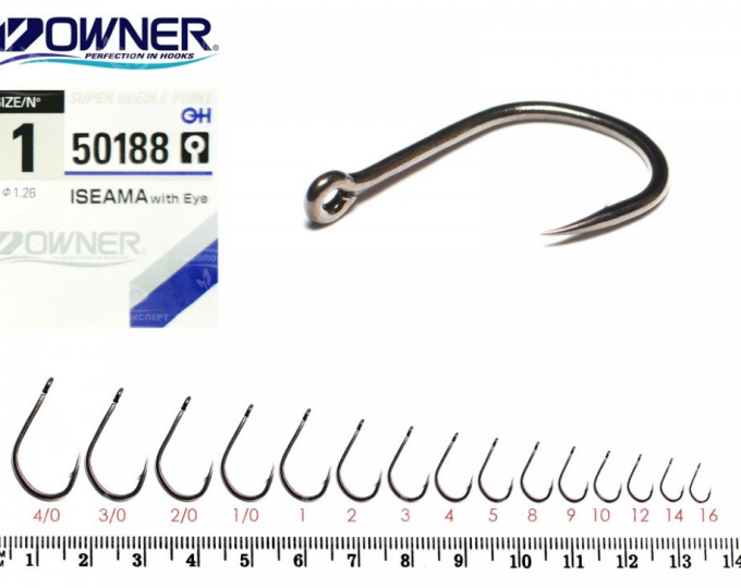 Крючок Owner (50188) «Iseama» w/EYE №03 (6шт.) - изображение 1 