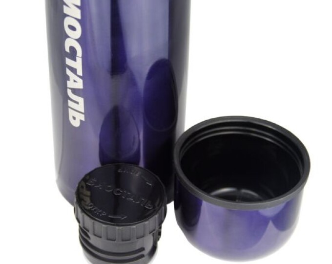 Термос TM «BIOSTAL» (узкое горло/пробка без кнопки/цвет «Ночное небо») 500мл - изображение 1 