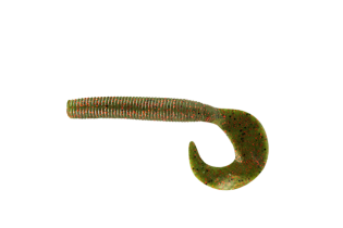 Приманка съедобная ALLVEGA «Cigar Grub» 9,5см 7,5г (5шт.) цвет green pumpkin red flake