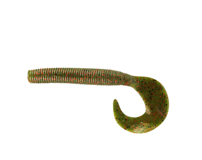 Приманка съедобная ALLVEGA «Cigar Grub» 9,5см 7,5г (5шт.) цвет green pumpkin red flake - изображение 1 