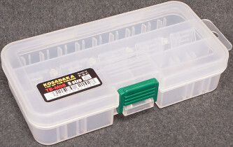 Коробка Kosadaka TB-M08 для приманок и мелочей (3 продольные секции + доп. вставки 138х77х31мм)