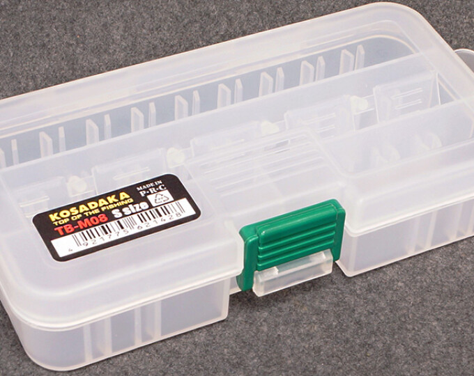 Коробка Kosadaka TB-M08 для приманок и мелочей (3 продольные секции + доп. вставки 138х77х31мм) - изображение 1 