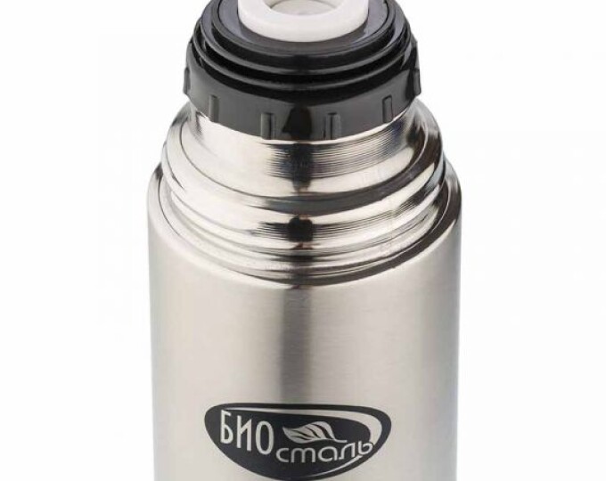 Термос TM «BIOSTAL» (узкое горло/пробка с кнопкой/2 крышки — чашки) 750мл - изображение 1 