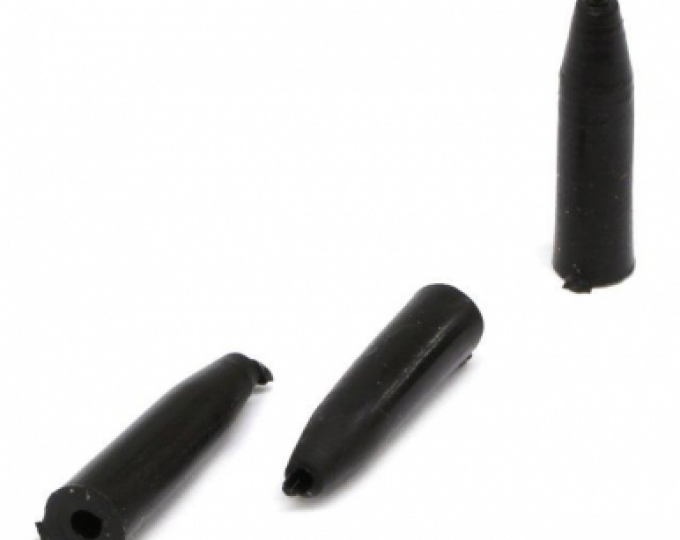 Бусина Strike Pro конус силиконовая черная 6мм*22мм (10шт.) - изображение 1 