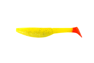 Приманка съедобная ALLVEGA «Belly Dance Shad» 10см 9,7г (5шт.) цвет lemon back silver flake RT