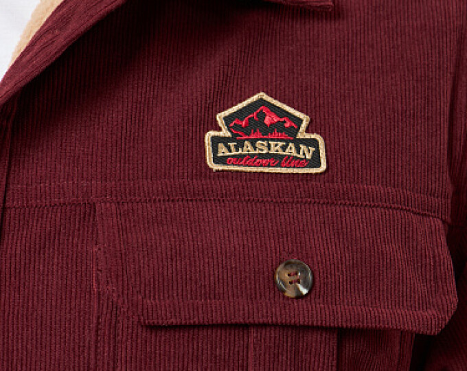 Рубашка Alaskan (вельвет с меховой подкладкой, цвет бордо) р.XL - изображение 4