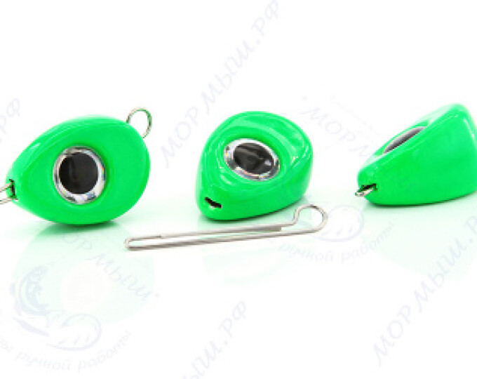 Груз крашеный САПОГ (Чебурашка разборная) 36гр. цвет 07 (зеленый) - изображение 1 