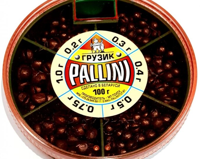 Набор грузов PALLINI — 100гр (0,2/0,3/0,4/0,5/0,75/1,0 мягкий свинец) - изображение 1 