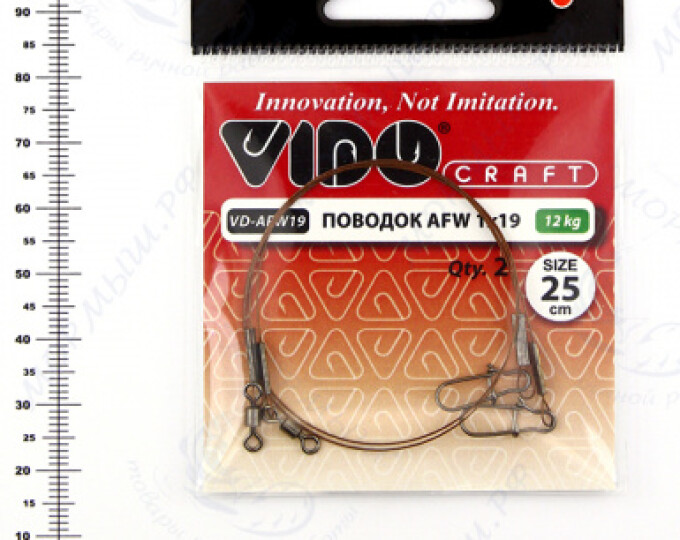 Поводок VD-AFW-1×19 (25см, ф0,30мм, 12кг) (2шт.) - изображение 1