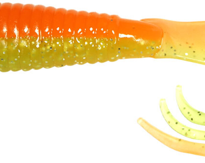 Твистер Kosadaka TRIPLE TAIL 60мм (10шт.) (с разрезным хвостом) цвет AGS - изображение 1 