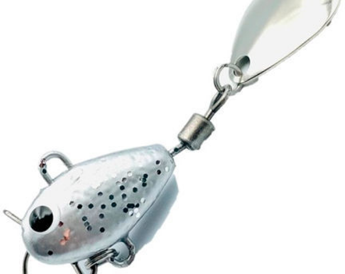 Тейл-спиннер UF-Studio Hurricane 14гр. цвет Silver glitter - изображение 1 