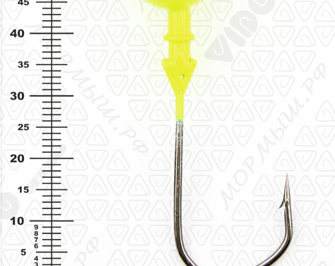 Джиг крашеный ШАР 18гр. (крючок VD-079 №4/0) (3шт.) цвет 02 (желтый) - изображение 3