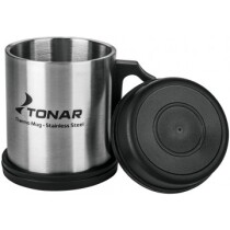 Термокружка TONAR 300мл (пластиковая крышка и подставка)