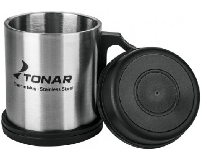 Термокружка TONAR 300мл (пластиковая крышка и подставка) - изображение 1 