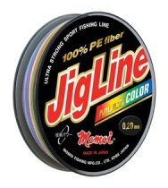 Шнур плетеный JigLine Multicolor 100м 0,12мм (9,0кг)