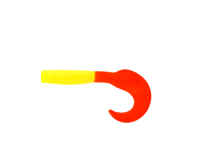 Приманка съедобная ALLVEGA «Flutter Tail Grub» 8см 3,6г (7шт.) цвет solid yellow RT - изображение 1 